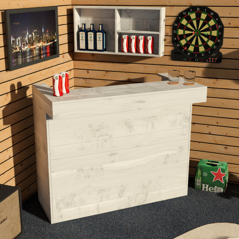 Rustic Wooden Bar - Man Cave Edition