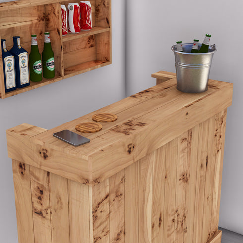 Rustic Wooden Martini Bar