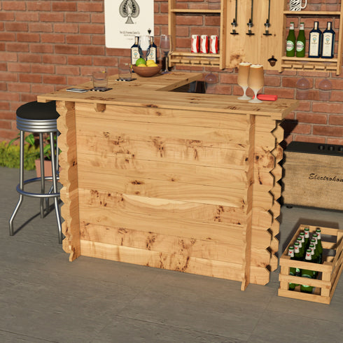 Wooden Interlock Corner Bar