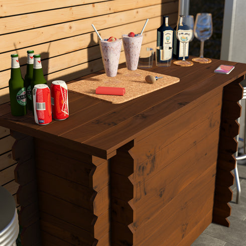 Rustic Wooden Interlock Bar