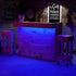 Rustic Wooden Bar & Bar Stools Set - Includes LED's