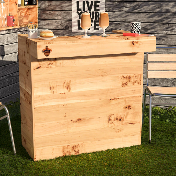 Rustic Wooden Pallet Bar - 100cm