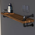 Industrial Home Bar Counter - Dark Oak