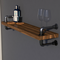 Industrial Home Bar Counter - Dark Oak