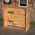 Rustic Wooden Bar & Bar Stools Set - Includes LED's