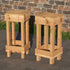 Rustic Wooden Bar & Bar Stools Set - Includes LED's