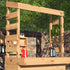 Large Rustic Wooden Garden Bar with Roof