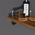 Industrial Home Bar Counter - Dark Oak