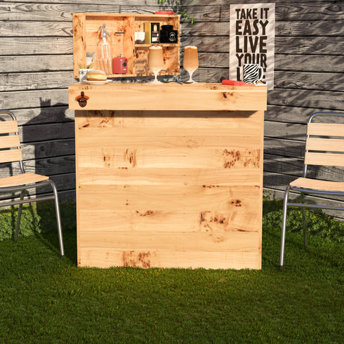 Rustic Wooden Pallet Bar - 100cm