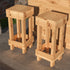 Rustic Wooden Bar & Bar Stools Set - Includes LED's