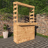 Large Rustic Wooden Garden Bar with Roof