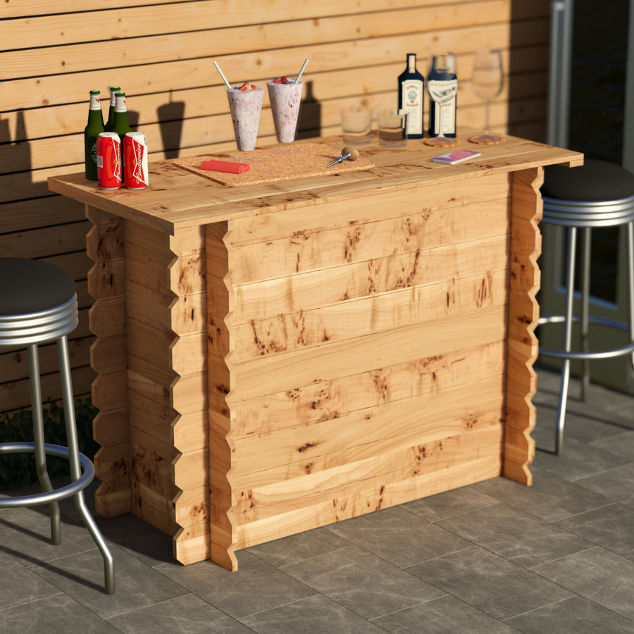 Rustic Wooden Interlock Bar