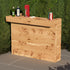 L-Shape Rustic Wooden Garden Bar