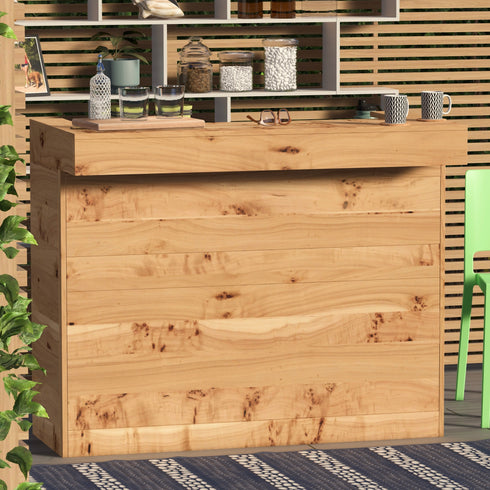 Rustic Wooden Garden Bar