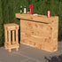 L-Shape Rustic Wooden Garden Bar