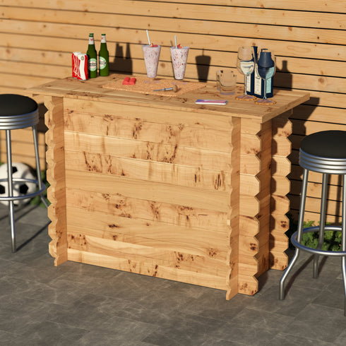 Rustic Wooden Interlock Bar