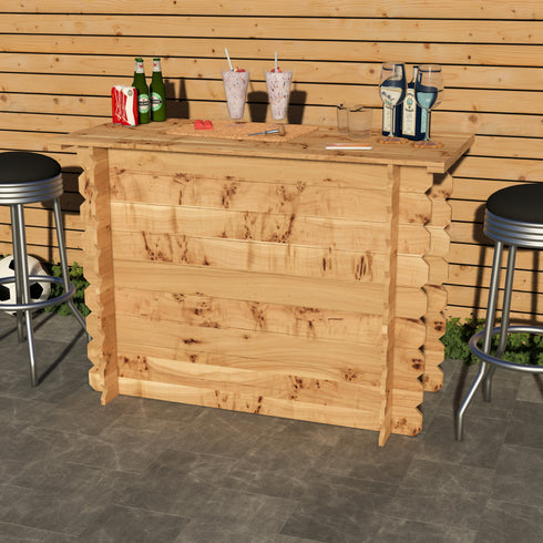 Rustic Wooden Interlock Bar