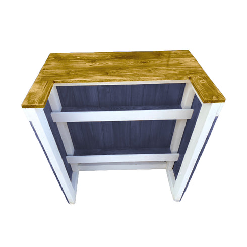 Premium Navy Blue Wooden Home Bar