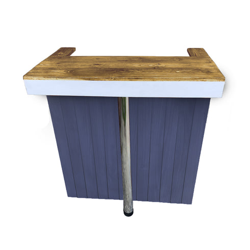 Premium Navy Blue Wooden Home Bar