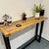 Industrial Style Breakfast Bar - Dark Oak