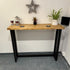 Industrial Style Breakfast Bar - Dark Oak