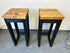 Set of 2 Handmade Industrial Bar Stools