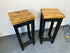 Set of 2 Handmade Industrial Bar Stools