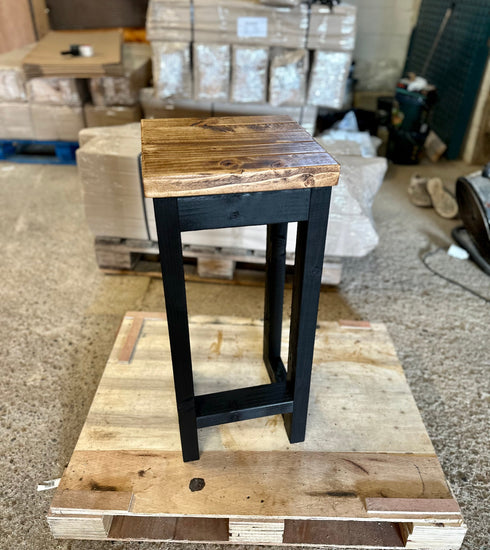 Set of 2 Handmade Industrial Bar Stools