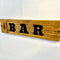 rustic wooden bar sign plaque wall mounted