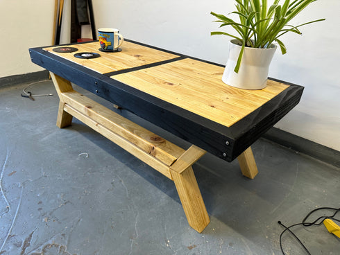 Handmade Rustic Coffee Table - Antique Pine