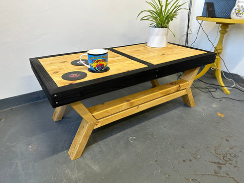 Handmade Rustic Coffee Table - Antique Pine