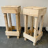 Set of 2 Rustic Wooden Bar Stools