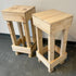 Set of 2 Rustic Wooden Bar Stools