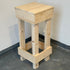 Set of 2 Rustic Wooden Bar Stools