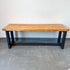 Industrial Style Wooden Bench