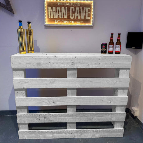 Rustic Wooden Pallet Style Bar