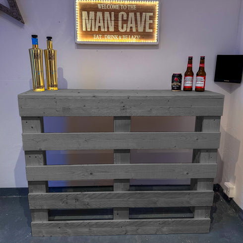 Rustic Wooden Pallet Style Bar